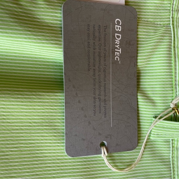 NWT Cutter & Buck Golf Shorts green pinstriped size 36 DryTech - Picture 12 of 14